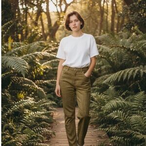 Free People Olive Ankle & Cropped Jeans